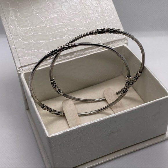Vintage Ba Suarti Bali 925Sterling Silver Bangle Bracelet - Picture 4 of 7